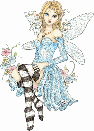 Blue Fairy on Flower