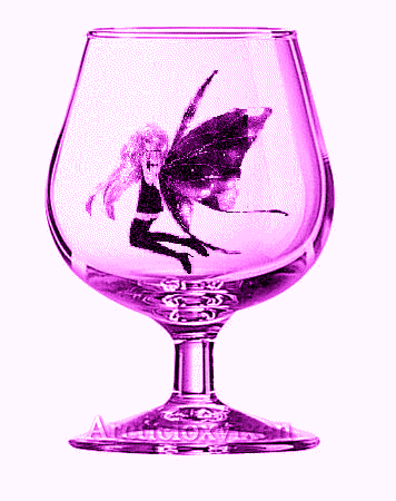 Fairy in purple glass
