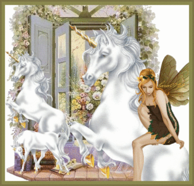 Fairy with Unicorns