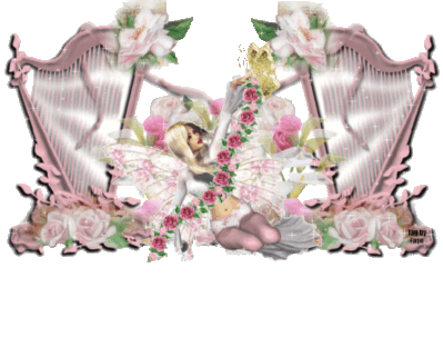 Floral Fairy with Harps