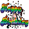 Happy Birthday Rainbow Colored