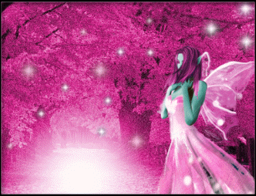 Pink Fairy in forest