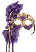 Purple and gold mask