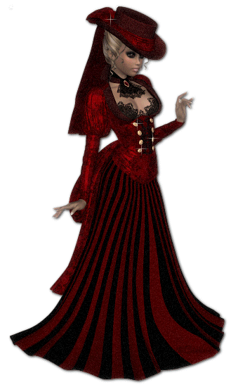 Victirian Lady in Red