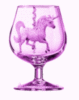 Unicorn carousel in a glass