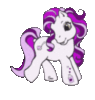 White & Purple Pony