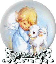 angel with lamb globe