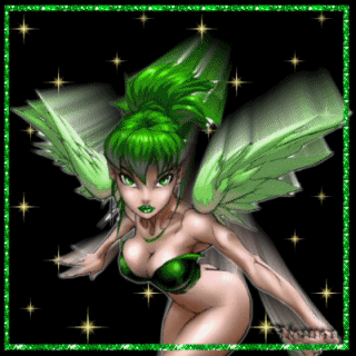 beautiful green fairy