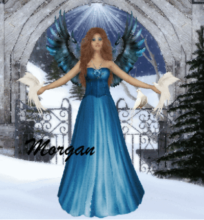 blue fairy in snow