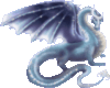 blue glittered dragon