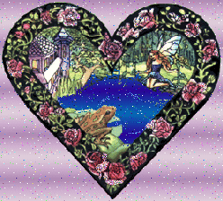 fairy and frog in heart