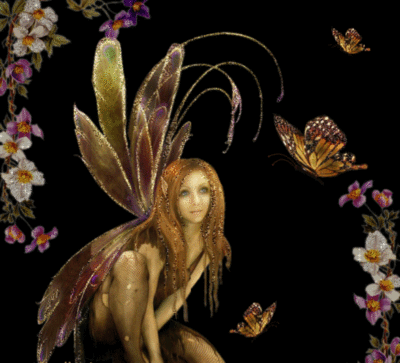 fairy with butterflies and flo..