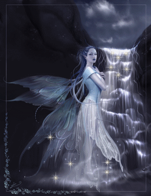 preety fairy next to water