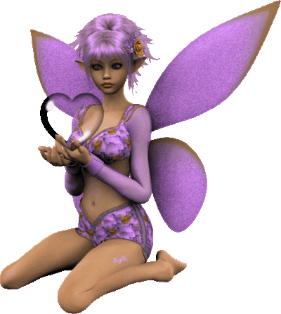 purple fairy with heart
