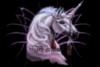 pink unicorn blinking