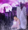 purple fairy with castle