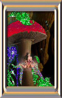 sparkled fairy on mushroom