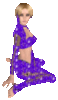 woman in purple