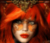 Woman with orange hair