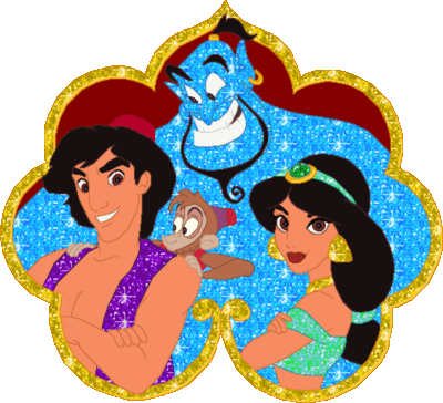 Aladdin, Jasmine And Genie