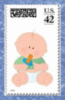 Baby with pacifer Stamp (with ..