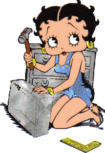 Betty Boop doing repairs
