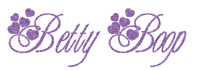Betty Boop written in purple