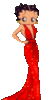 Betty Boop in red long dress s..