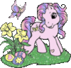 Glitter Pony with Flowers