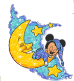 Mickey Sleeping on Moon