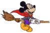 Mickey Vampire on Broom