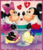 Mickey and Minnie in malt shop