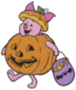 Piglet as a Pumpkin for Hallow..