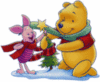 Pooh and Piglet Christmas Glit..