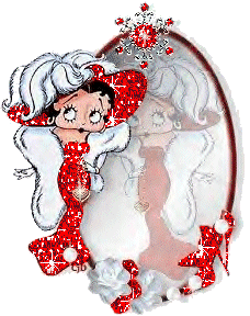 Sparley Betty Boop in red dres..