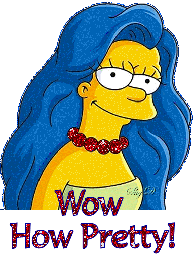 WOW HOW PRETTY MARGE SIMPSON