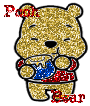 glitter pooh bear