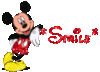 mickey with smile on it