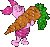 piglet and a carrot
