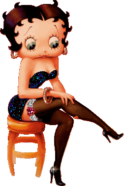 sexy Betty Boop sit and show o..