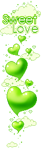 Green Hearts Sweet Love