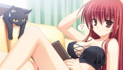 sexy anime whit cat