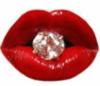 red lips and diamond 