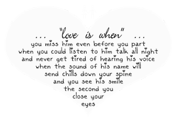 love is when...
