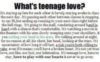 teenage love