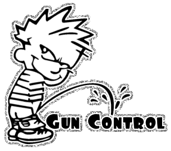 Calvin Peeing On Gun Control