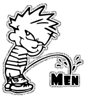 Calvin Peeing On Men
