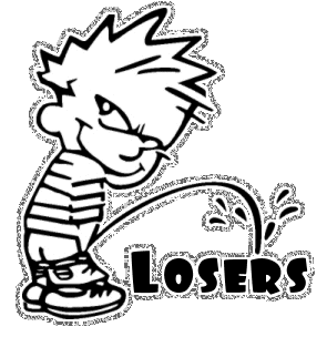 Calvin Peeing On Losers