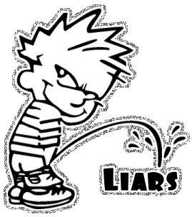 Calvin Peeing On Liars