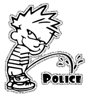 Calvin Peeing On Police